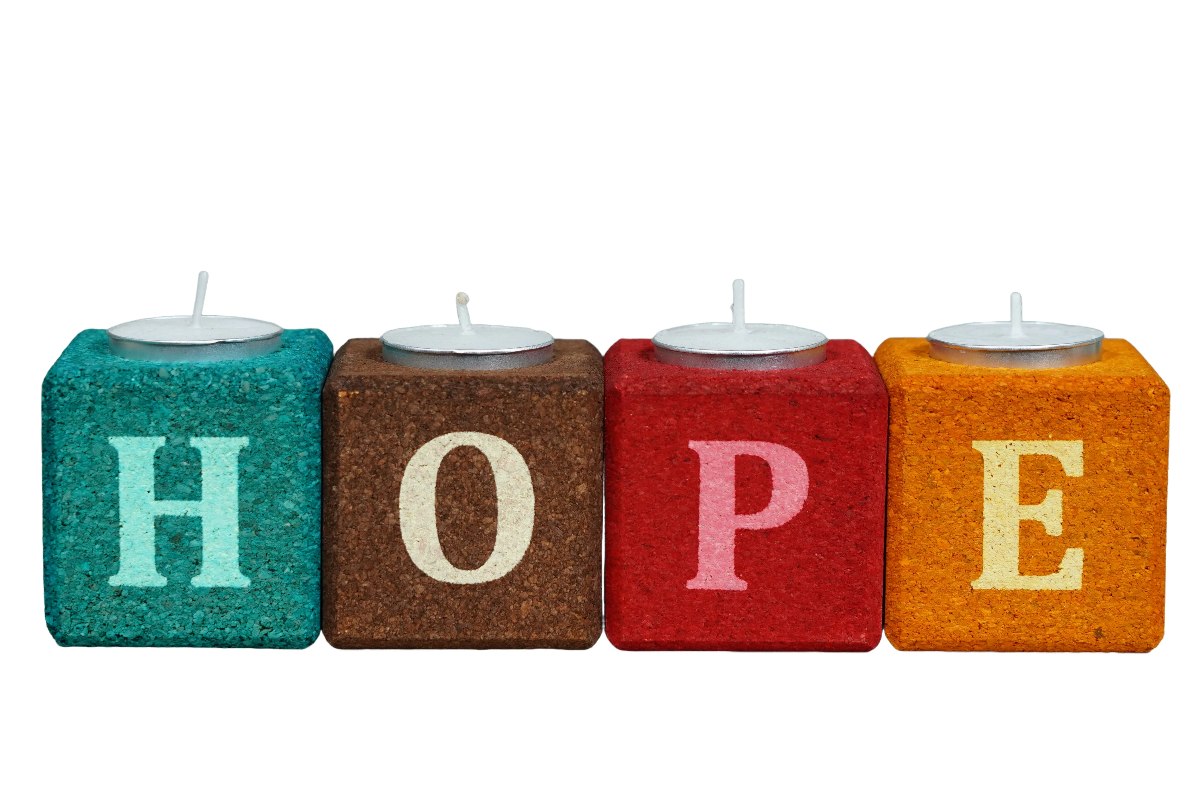 4 T Light Holders HOPE