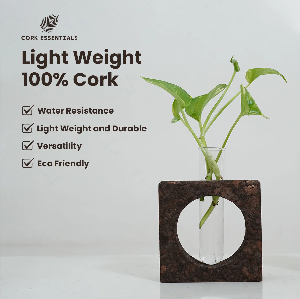 Cork Bark Planter With Test Tube - Image 4