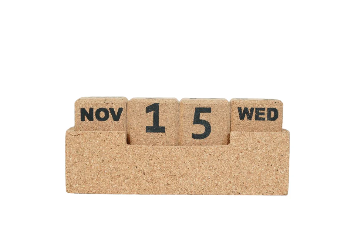 Cork Desk Calendar Small