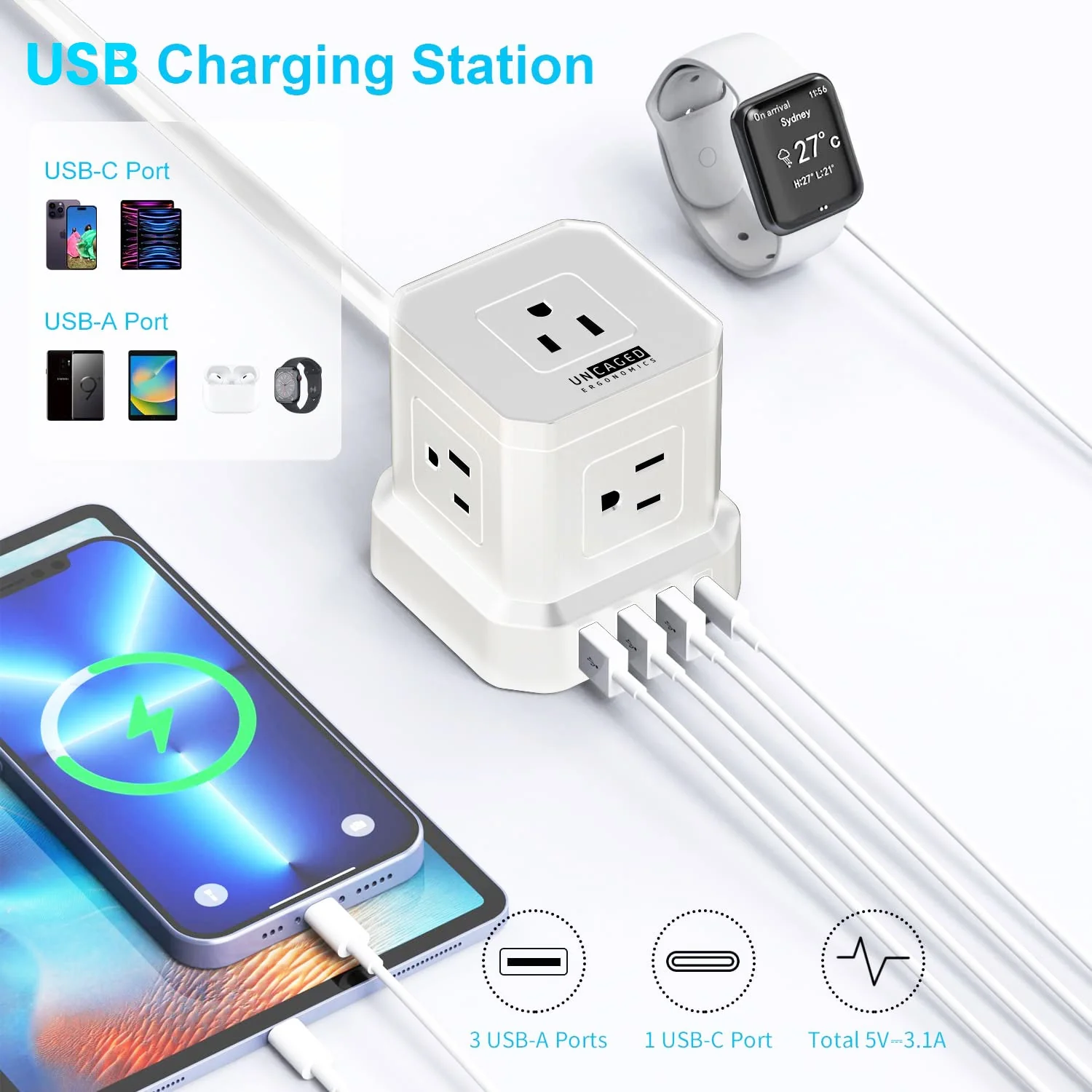 Cube Power Strip 10ft | 2-Pack - Image 6