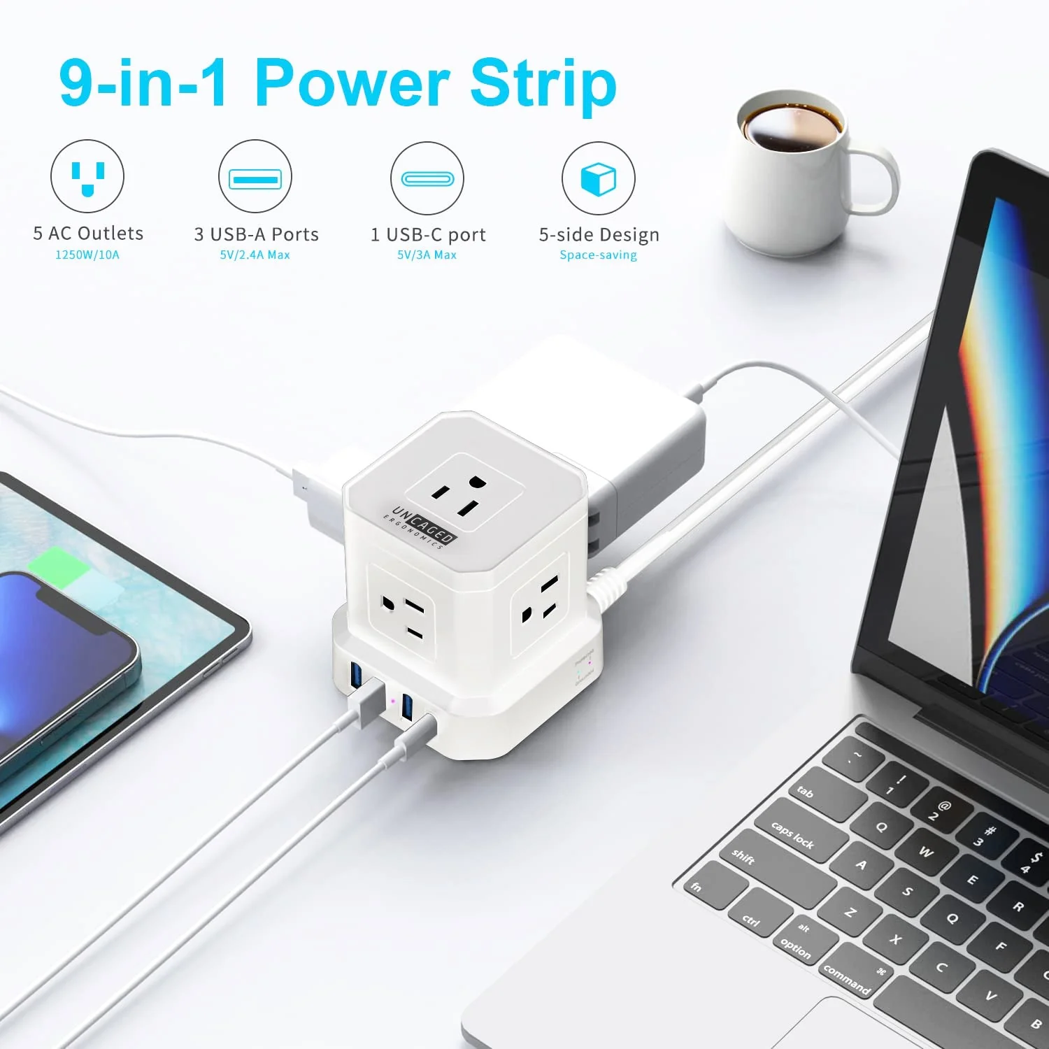 Cube Power Strip 10ft | 2-Pack - Image 8