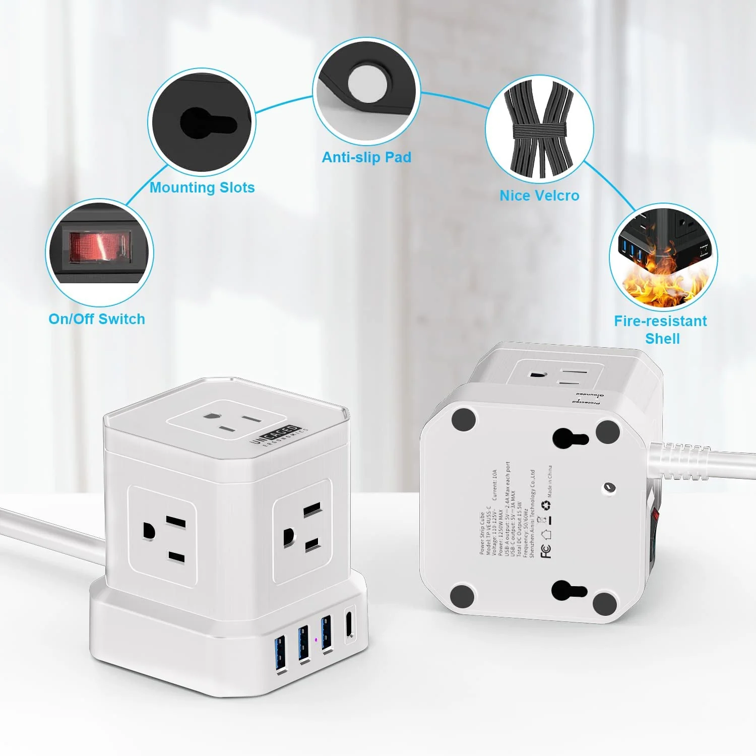 Cube Power Strip 6ft | 2-Pack - Image 10