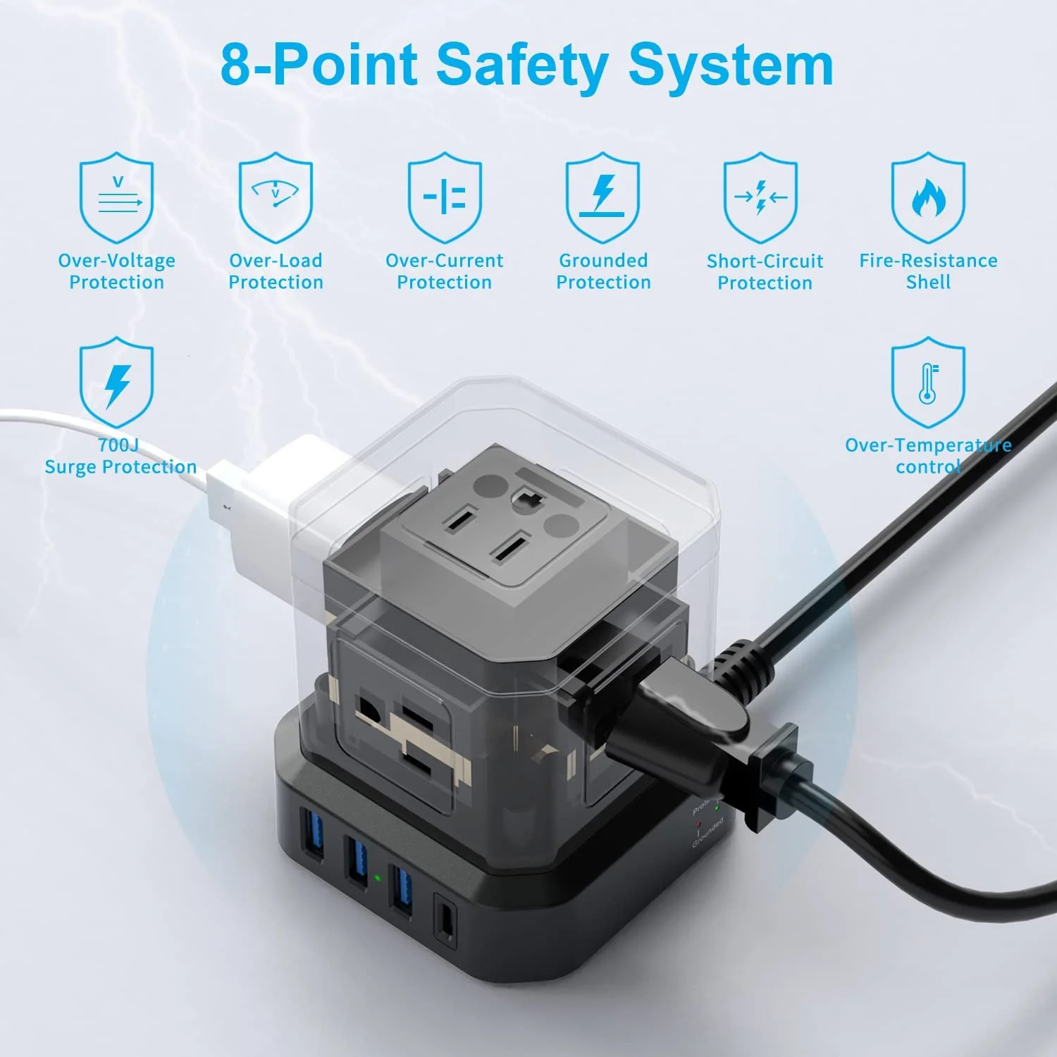 Cube Power Strip 6ft | 2-Pack - Image 9