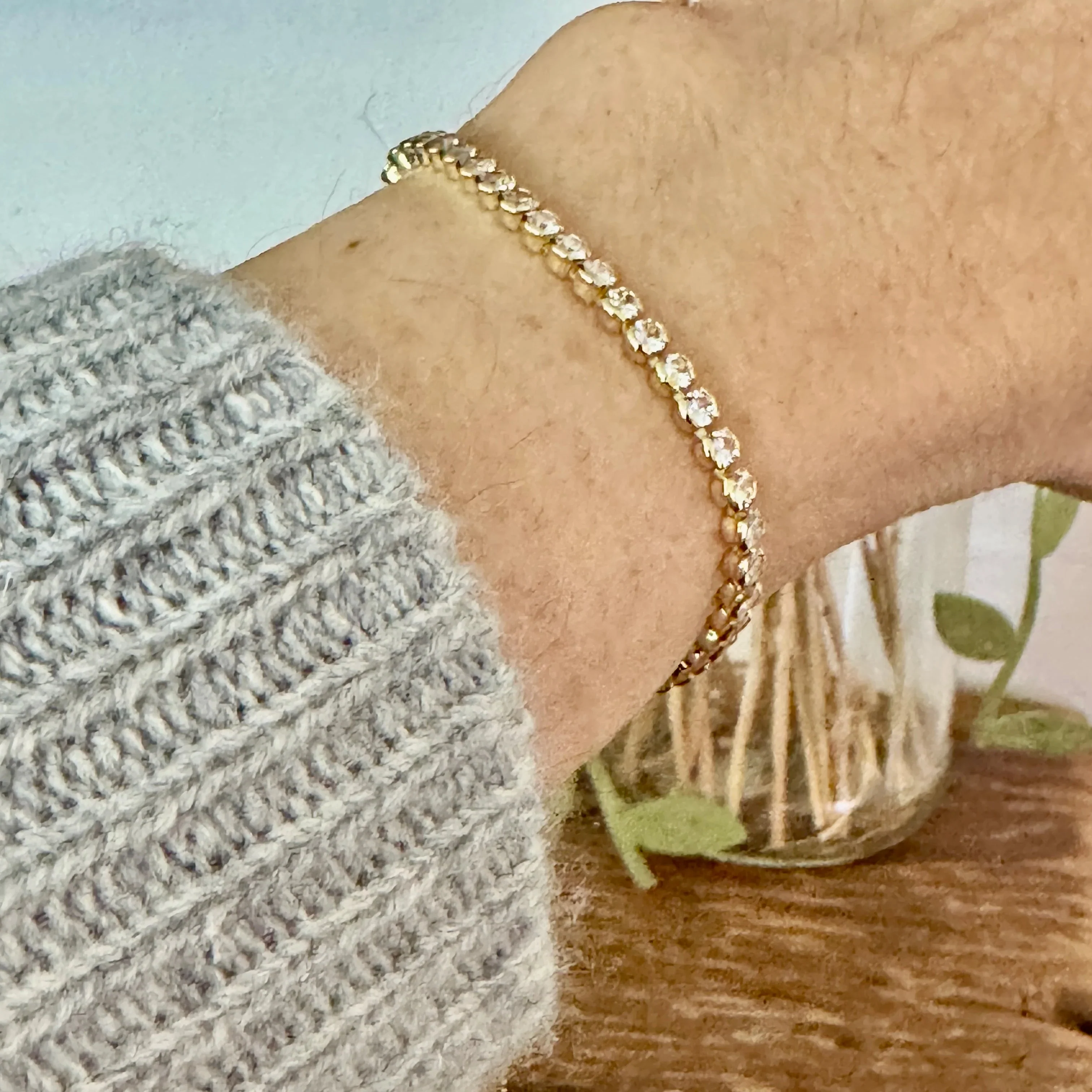 CZ PULL TIE BRACELET GOLD-Buy 2 Get 1 Free - Image 3