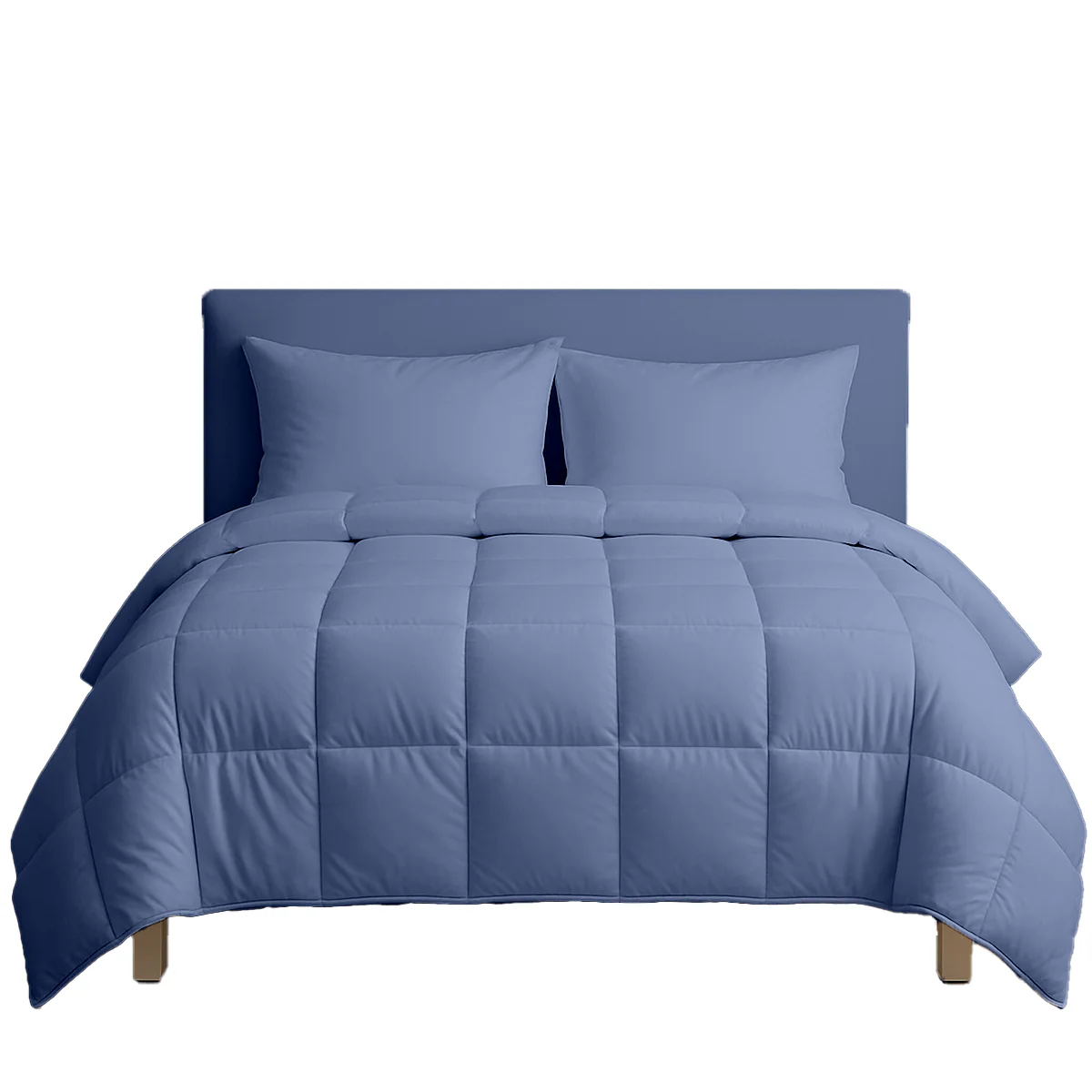 Down Alt Comforter Solids - Blue - Image 4
