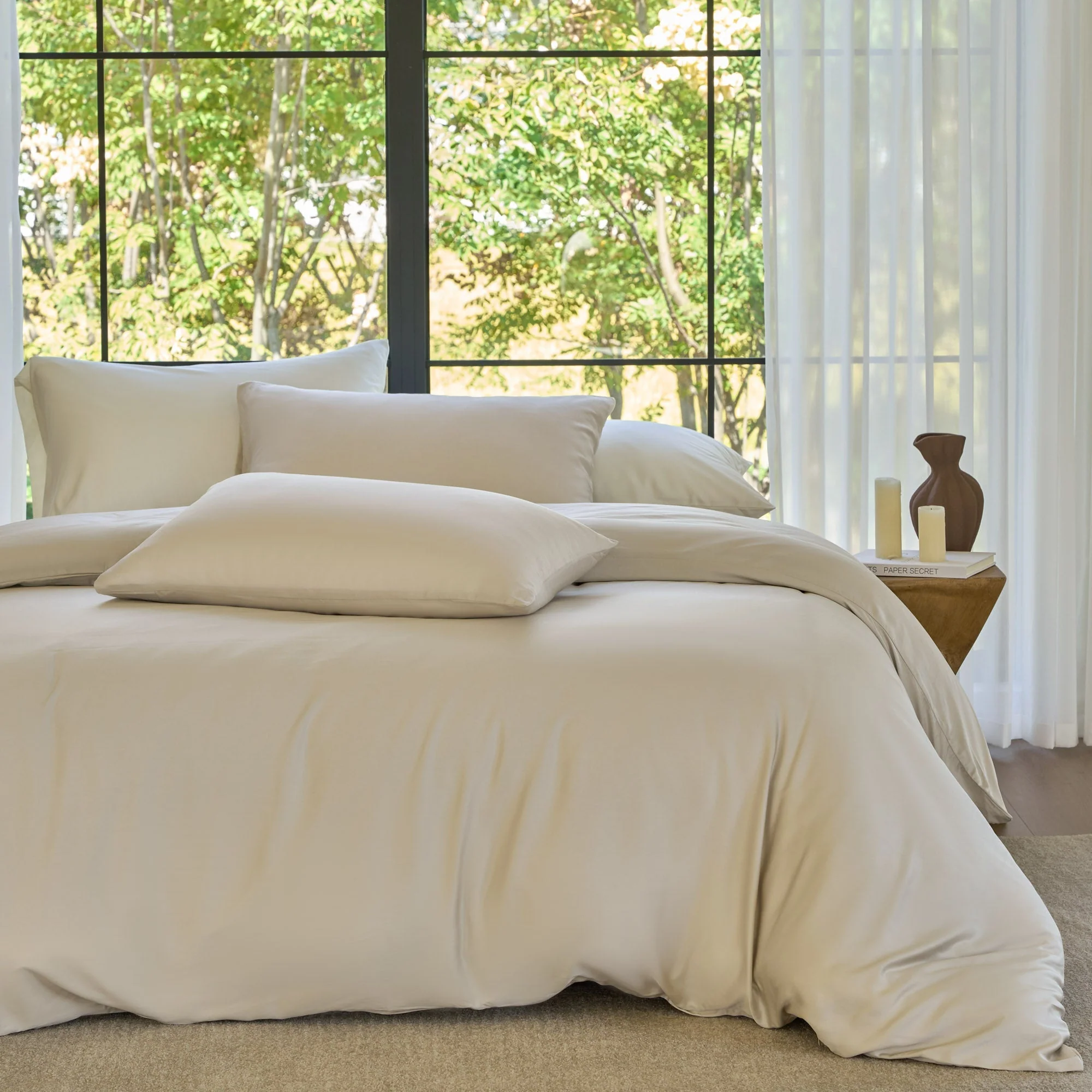 AiryWeight Eucalyptus Duvet Cover - Fog
