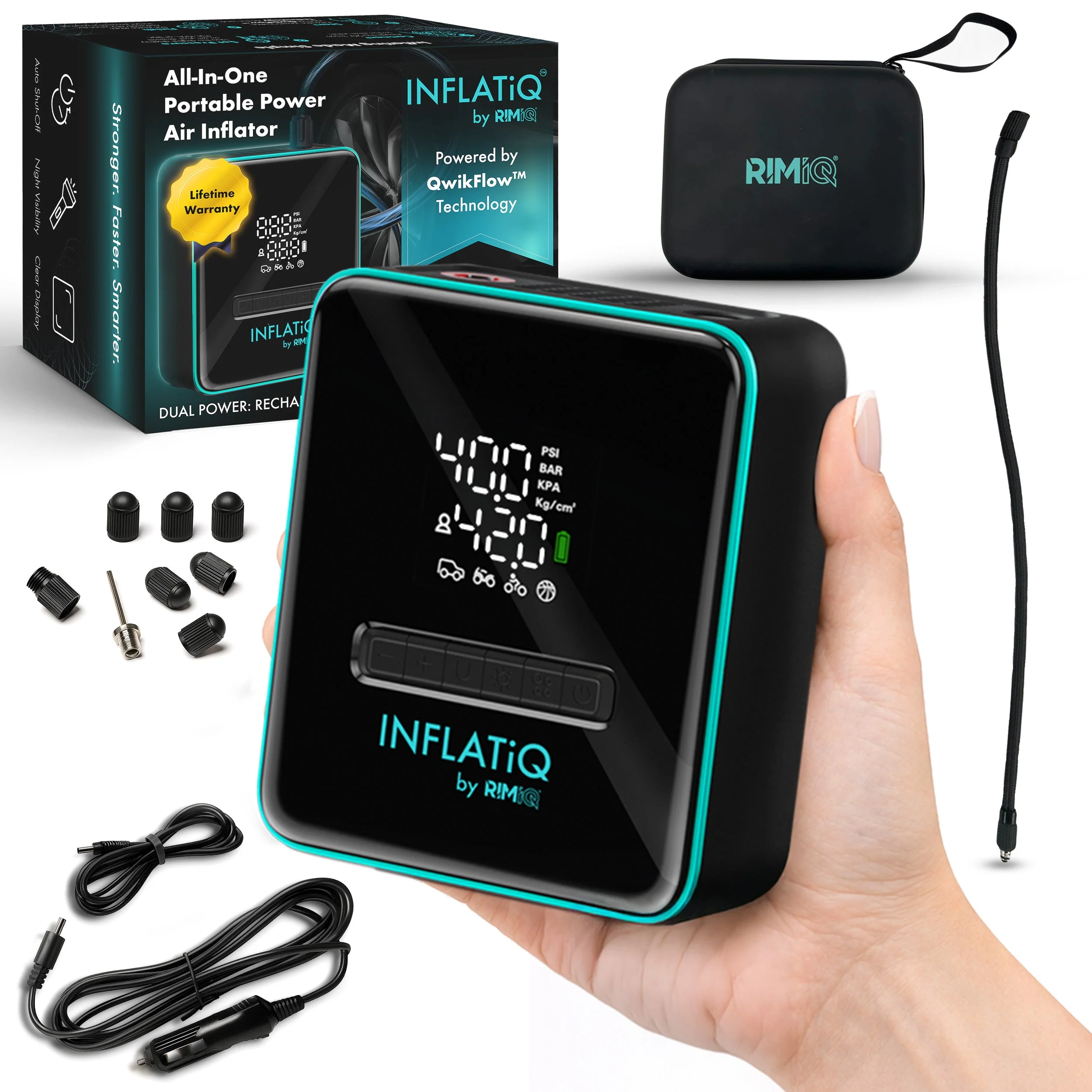 INFLATiQ® by RIMiQ® Portable Tire Inflator - Image 10