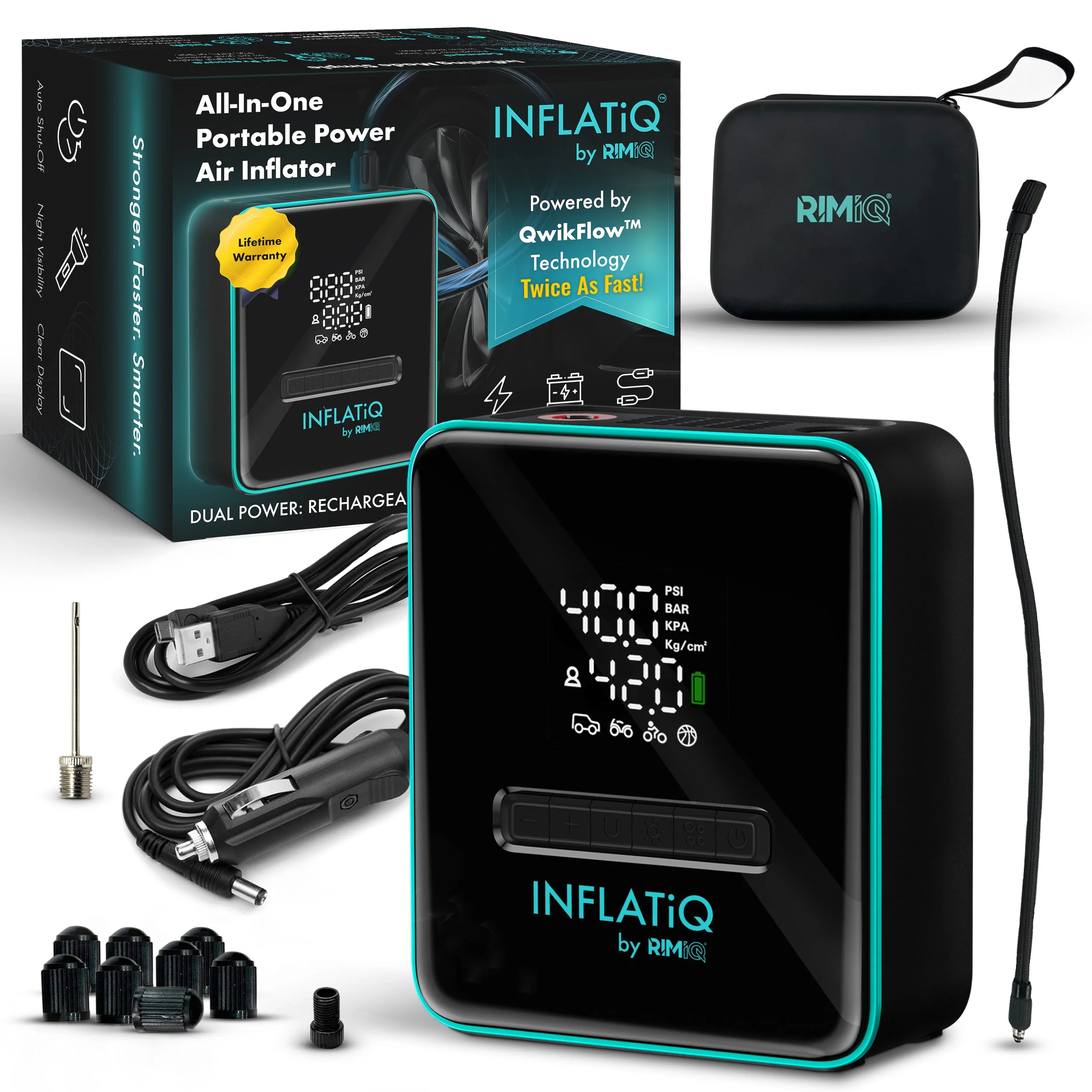 INFLATiQ® by RIMiQ® Portable Tire Inflator - Image 8
