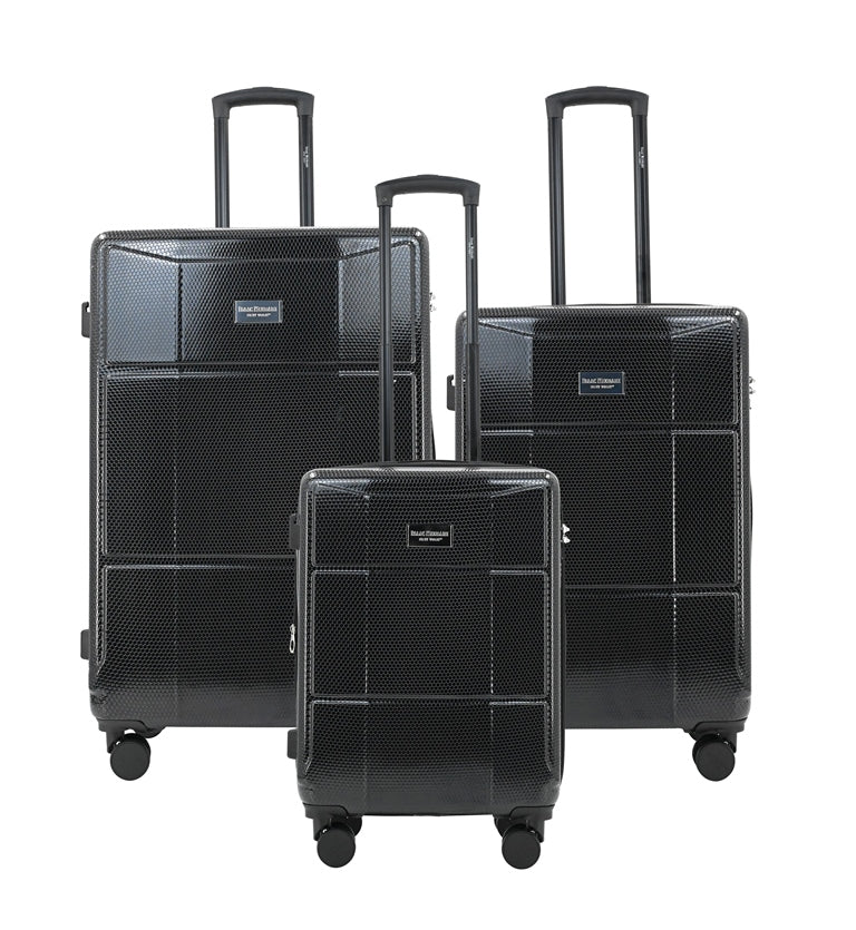 ISAAC MIZRAHI AERO 3-Piece Luggage Set β Lightweight Expandable ABS Hard Shell Suitcases with Spinner Wheels (28β/24β/20β) β Designer Travel Set