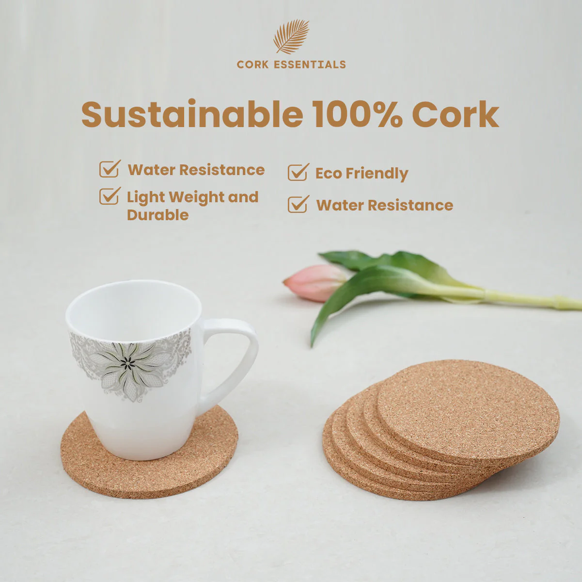 Premium Round Coaster Set of 6