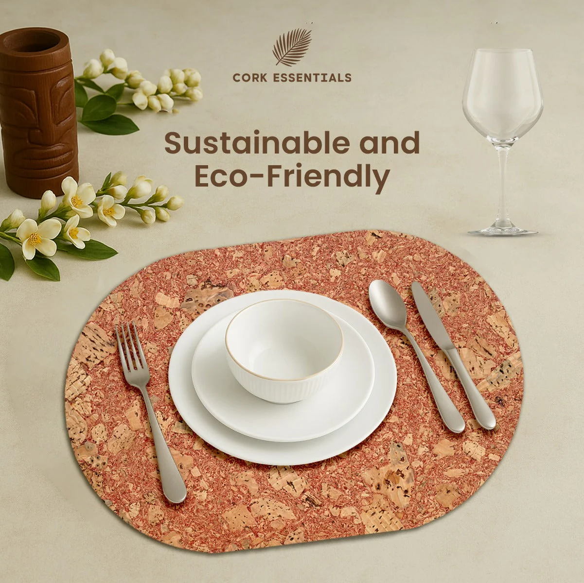 Red Asiago Oval Placemat Set of 4 - Image 5