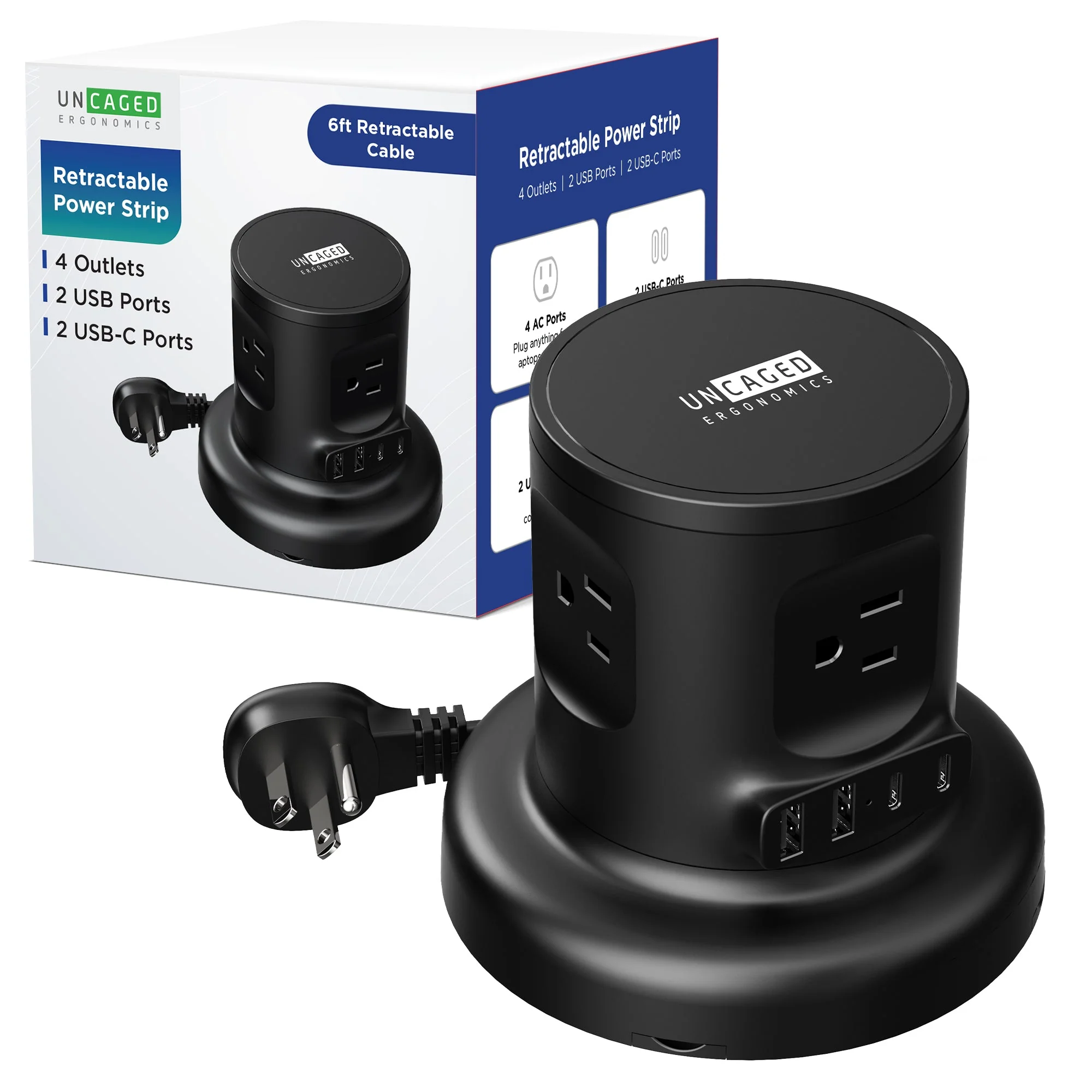 Retractable Power Strip | 2-Pack - Image 3