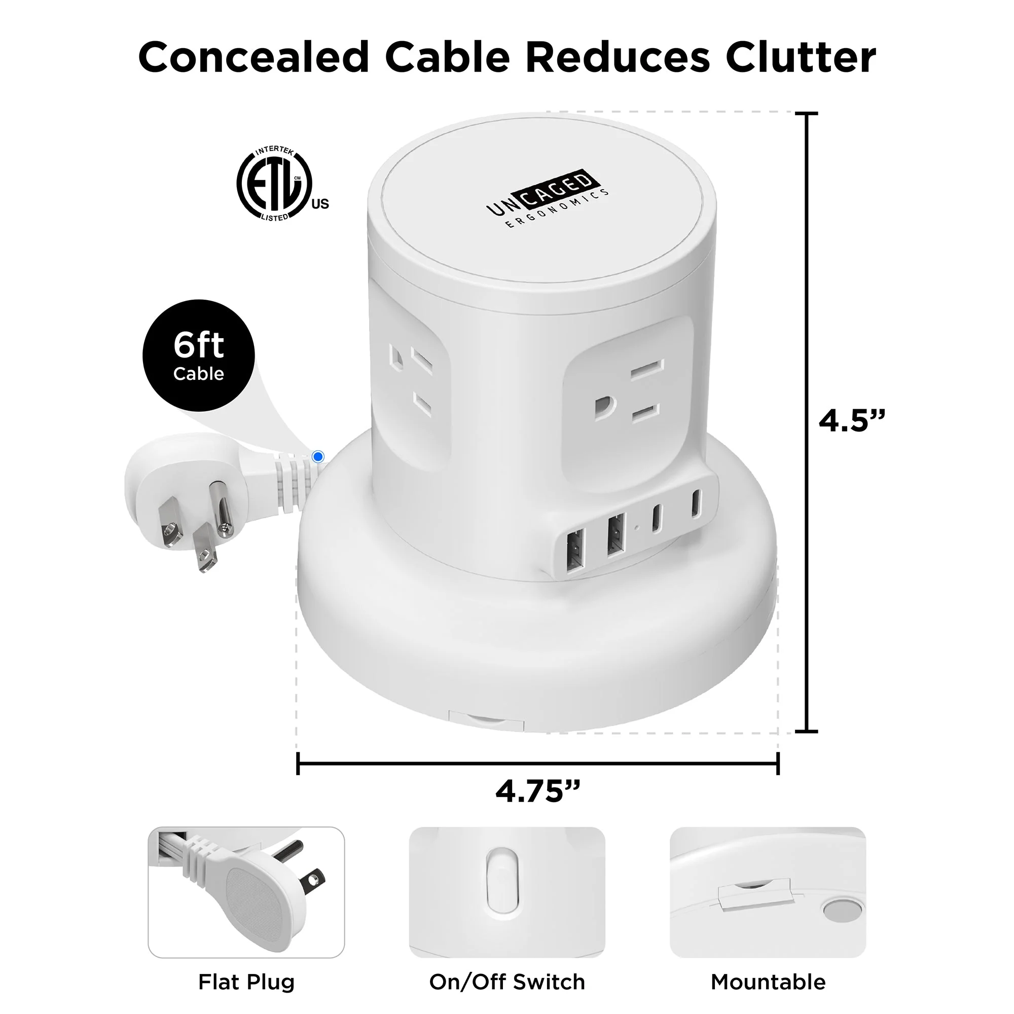 Retractable Power Strip | 2-Pack - Image 9