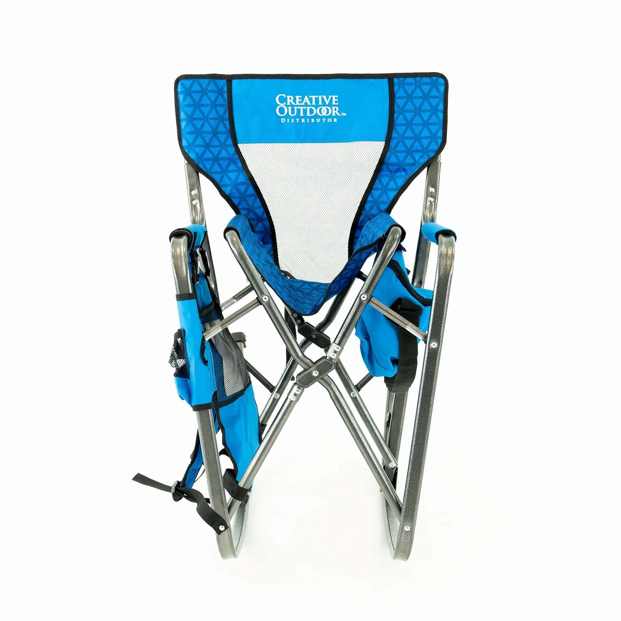 Folding Rocking Chair with Ice Box Cooler - Ocean Diamond - Image 4