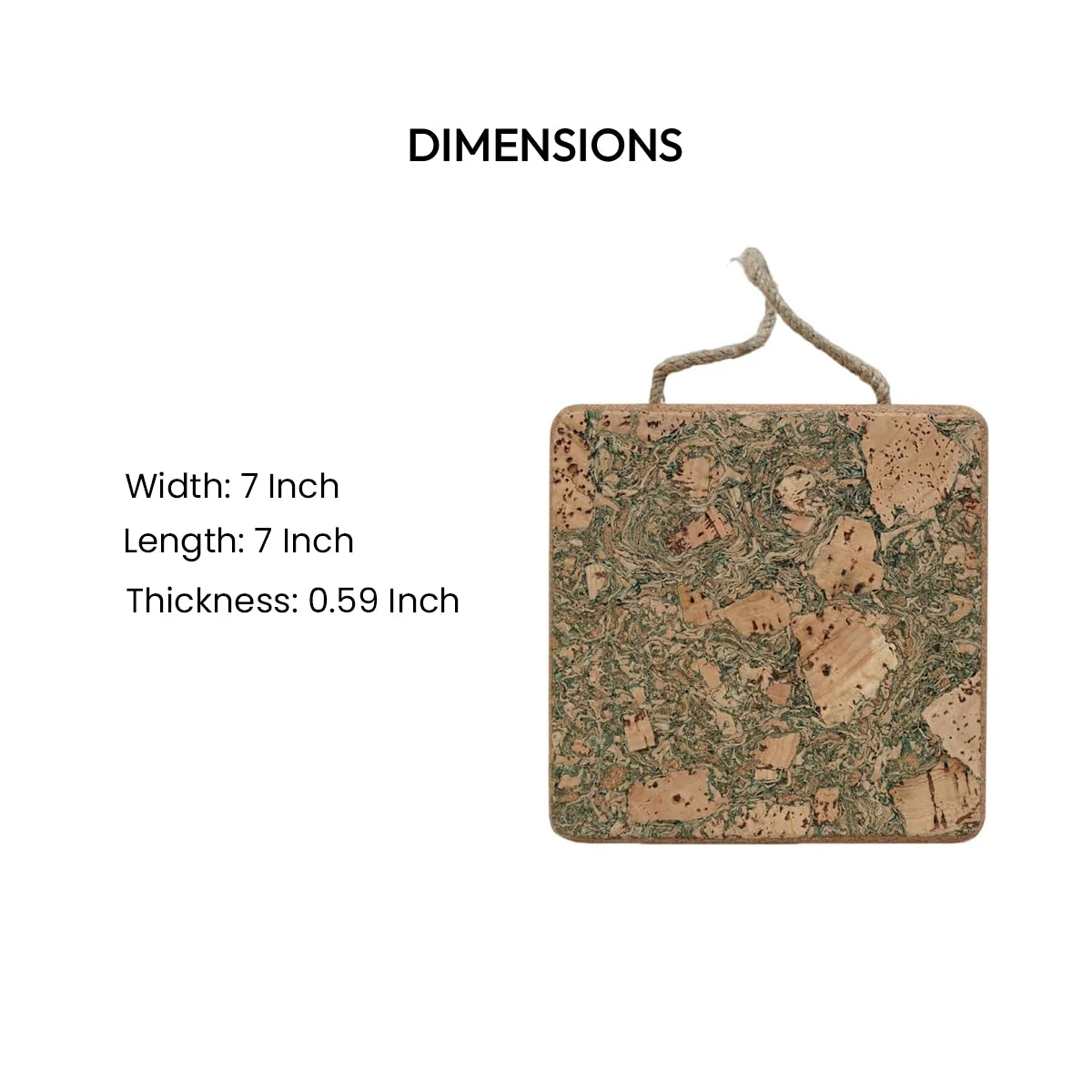 Square Trivets Olive Textured Set of 2 - Image 7