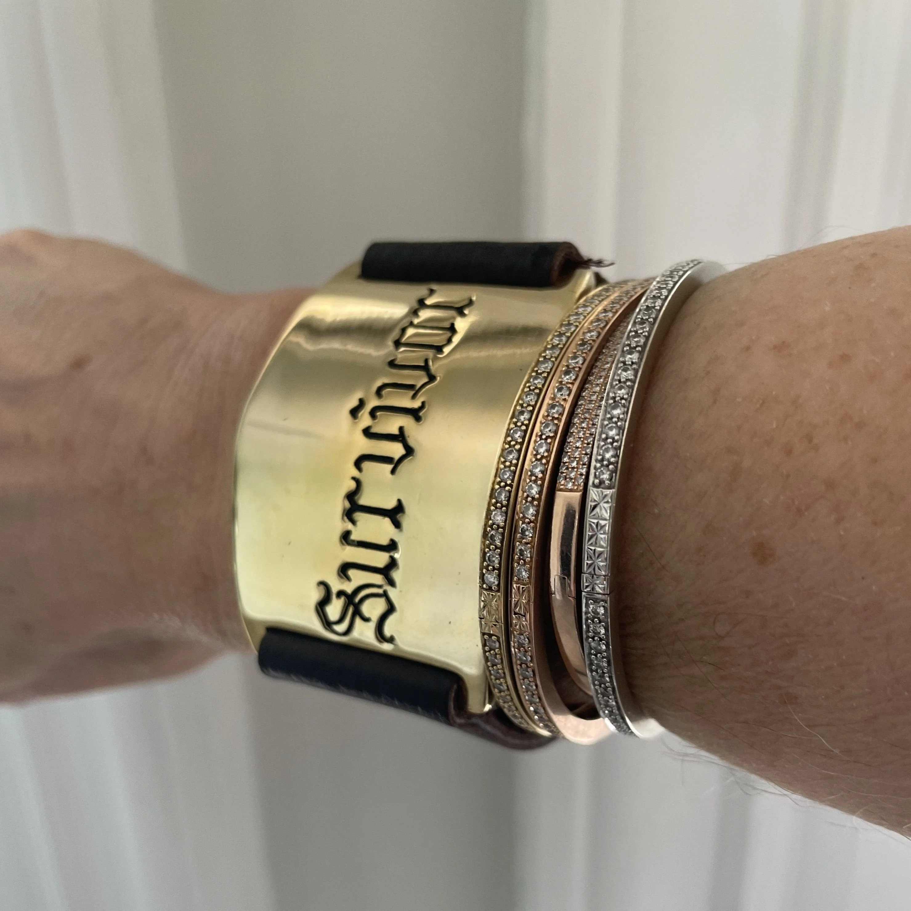 Survivor Cuff - GOLD/BROWN
