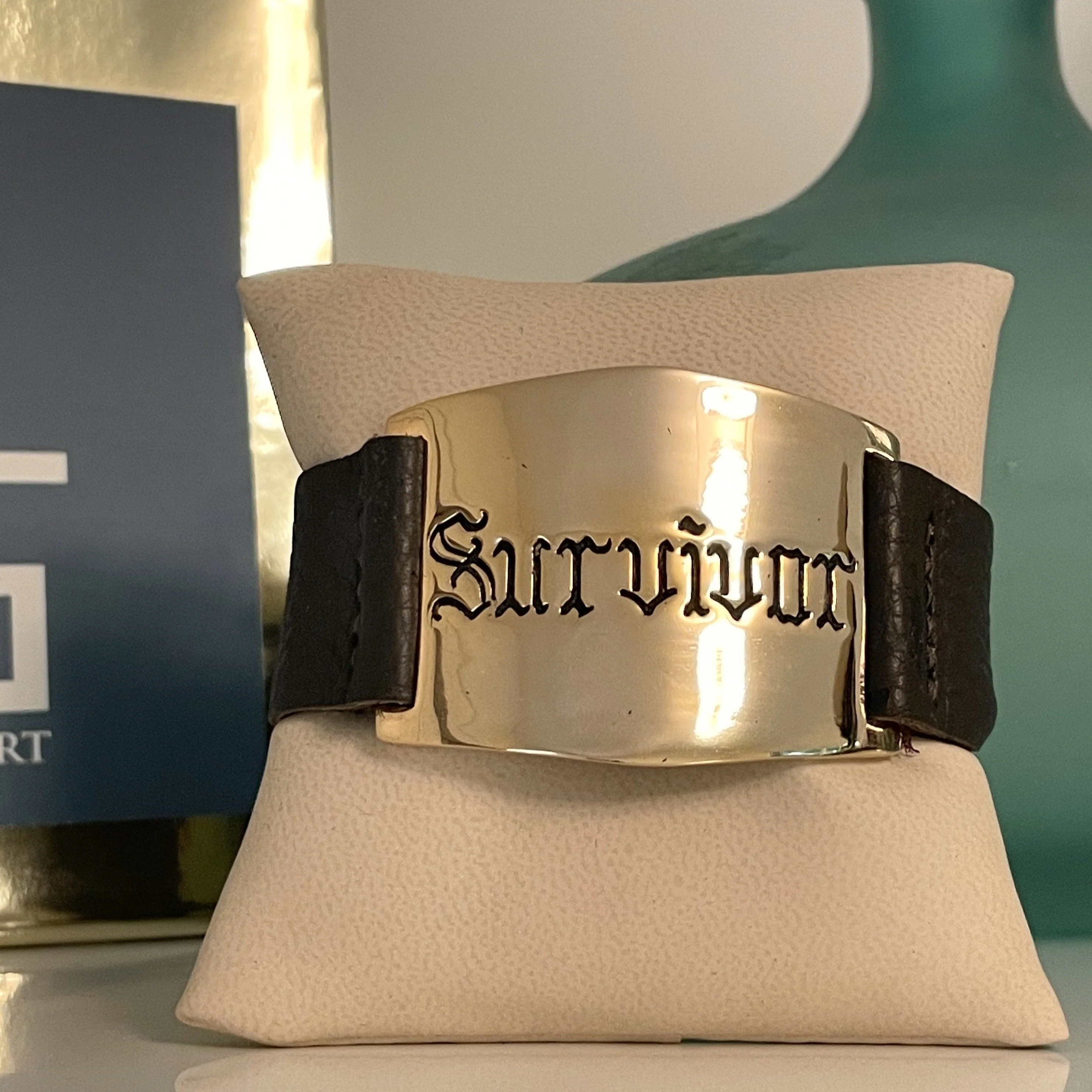 Survivor Cuff - GOLD/BROWN - Image 2