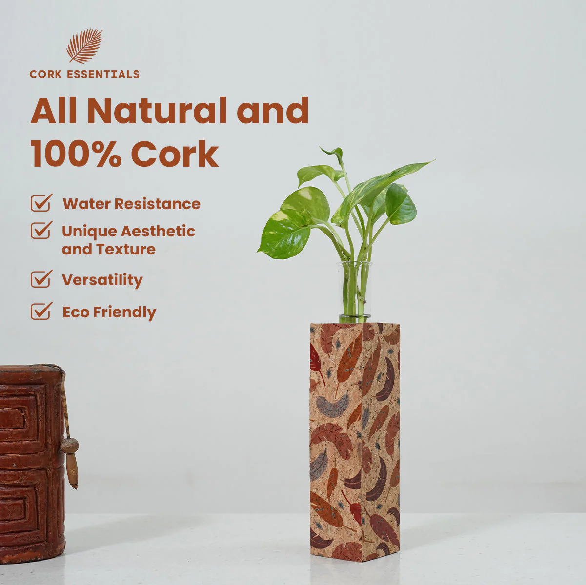 Tabletop Feather Planter With Test Tube - Image 2