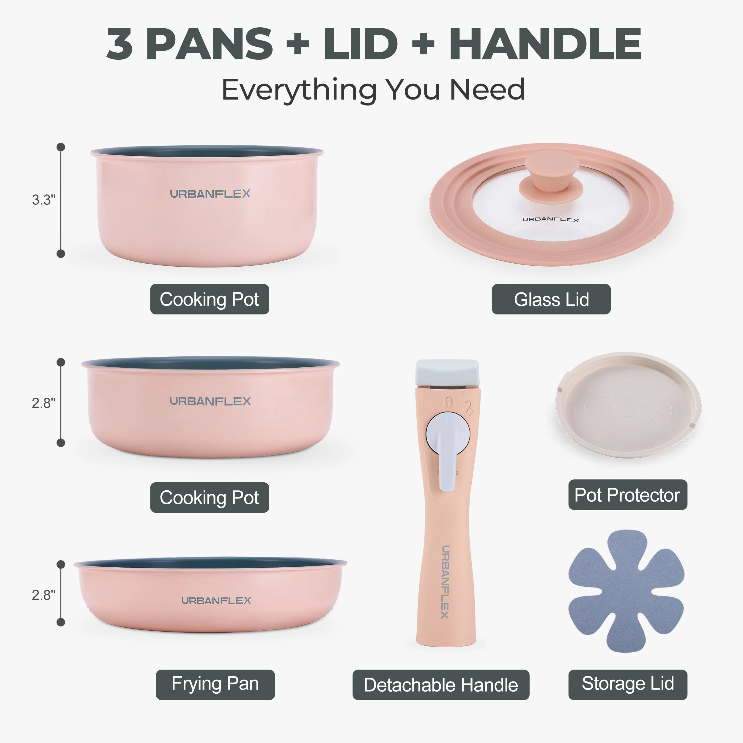 URBANFLEX 3-Pan Cooking Set - Image 2
