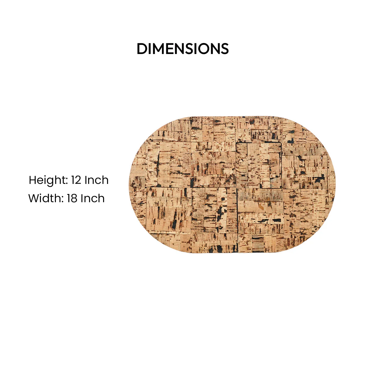 Wood Textured Oval Placemat Set of 4 - Image 8